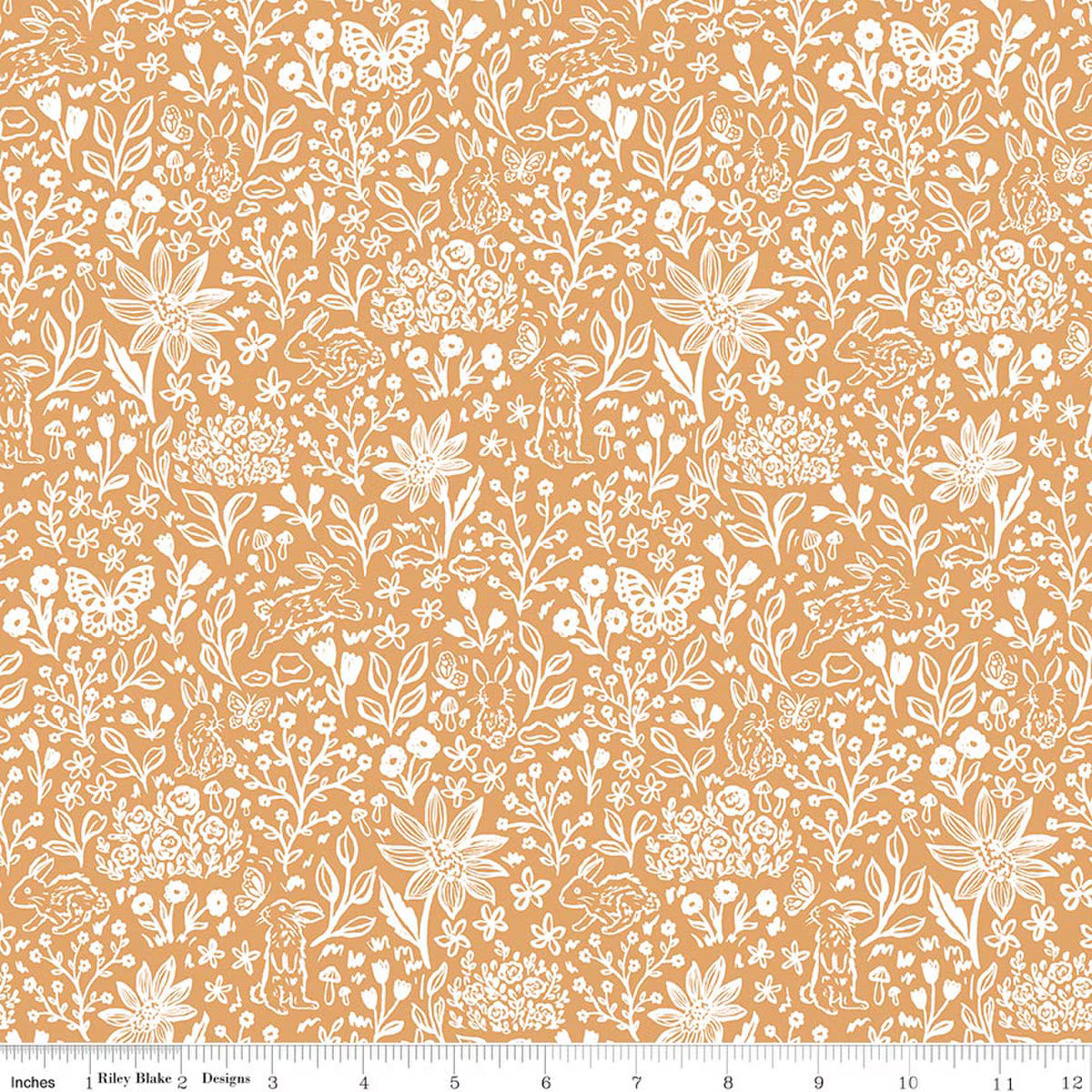 Riley Blake | Sweet Cotton Tales | Bunny Meadows | Apricot