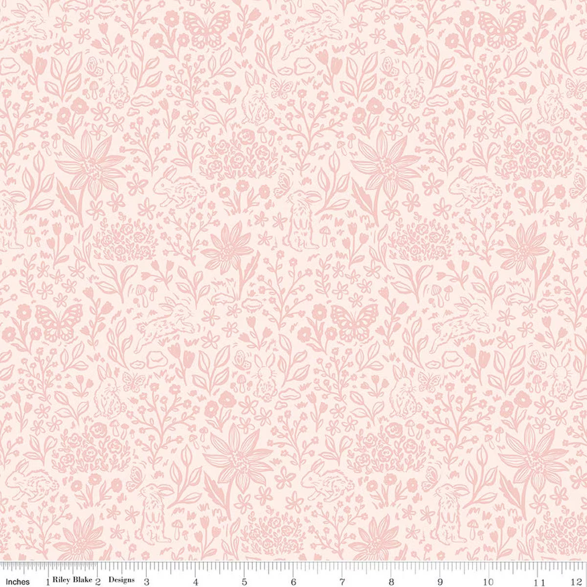 Riley Blake | Sweet Cotton Tales | Bunny Meadows | Pink