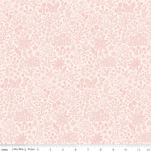 Riley Blake | Sweet Cotton Tales | Bunny Meadows | Pink