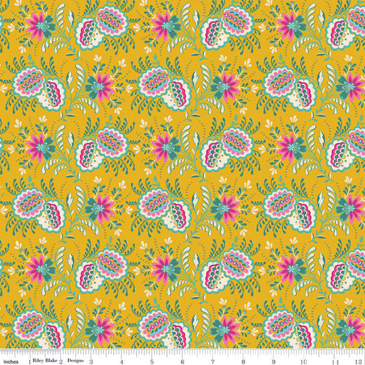 Riley Blake | Lily Ashbury | Kipling Garden | Pemberly | Mustard
