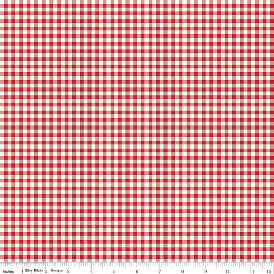 Riley Blake | Little Ladybug | Gingham | Red | C18032-RED