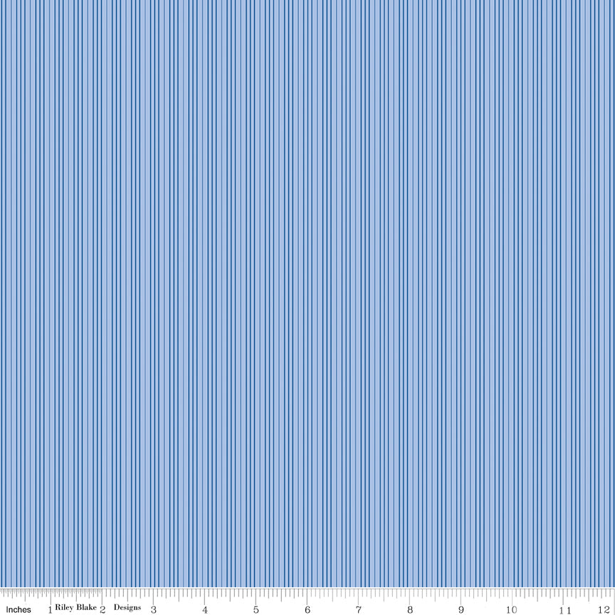 Riley Blake | Foxglove | Stripes | Blue | C18086-BLUE