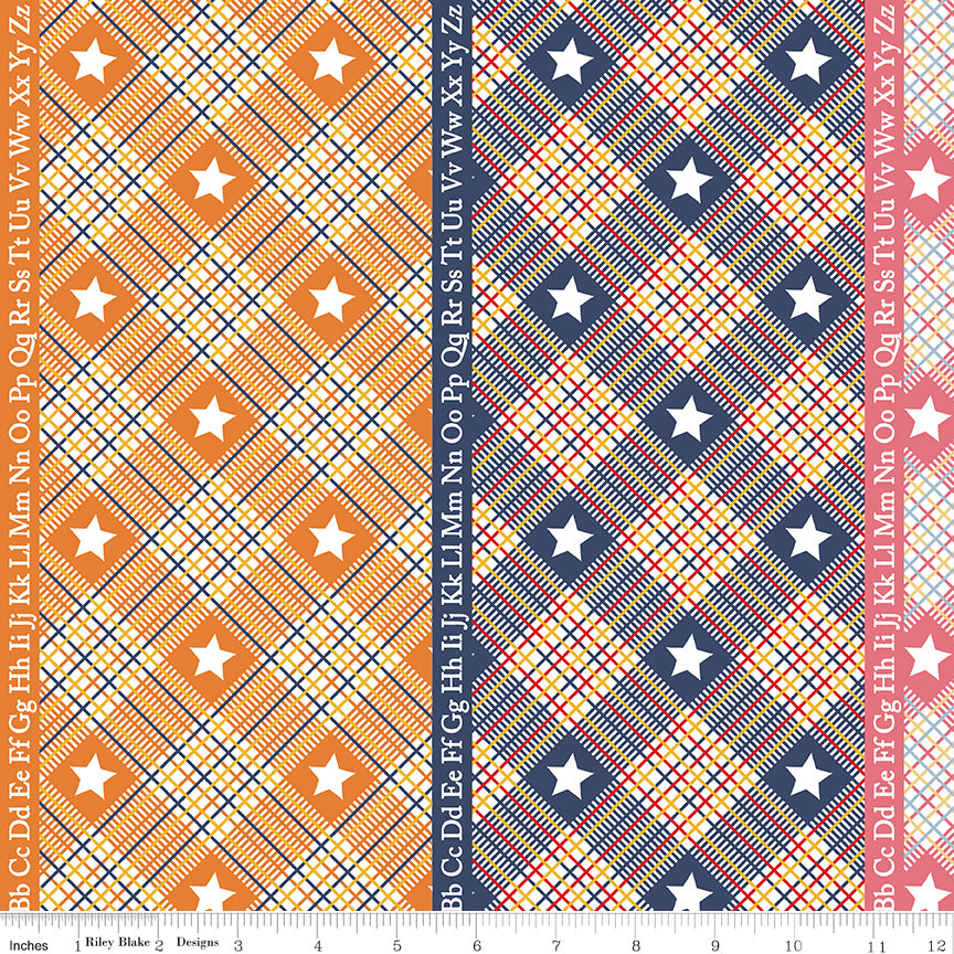 Dear Sweethearts Star Plaid Multi by Riley Blake Designs