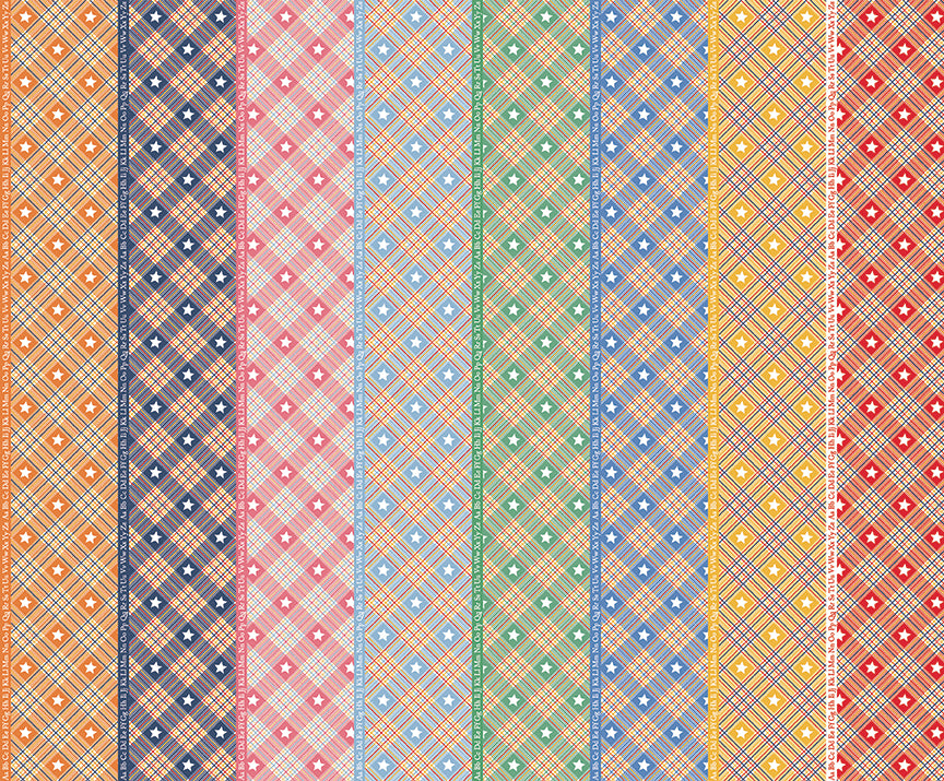 Dear Sweethearts Star Plaid Multi by Riley Blake Designs