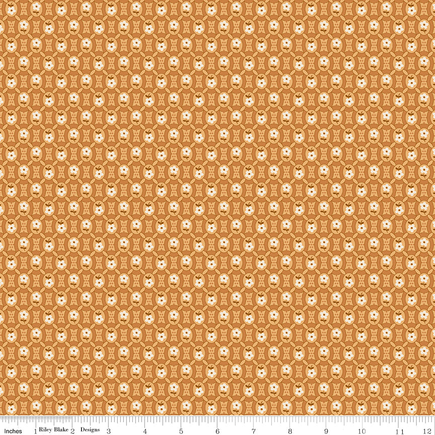 Riley Blake Designs | Denim & Daisy | Pioneer Caramel | C18143-CARAMEL | Lori Holt