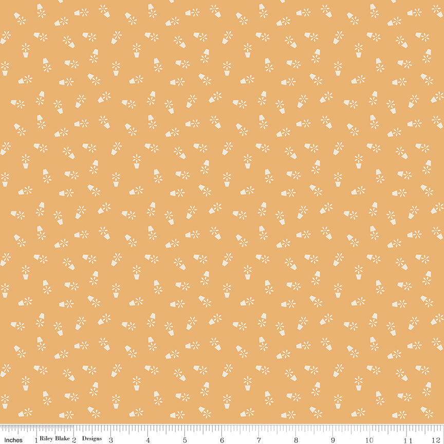 Riley Blake Designs | Denim & Daisy | Flower Pots Daisy | C18147-DAISY | Lori Holt