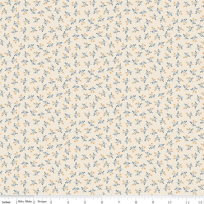 Riley Blake Designs | Denim & Daisy | Bonnet Denim | C18148-DENIM | Lori Holt