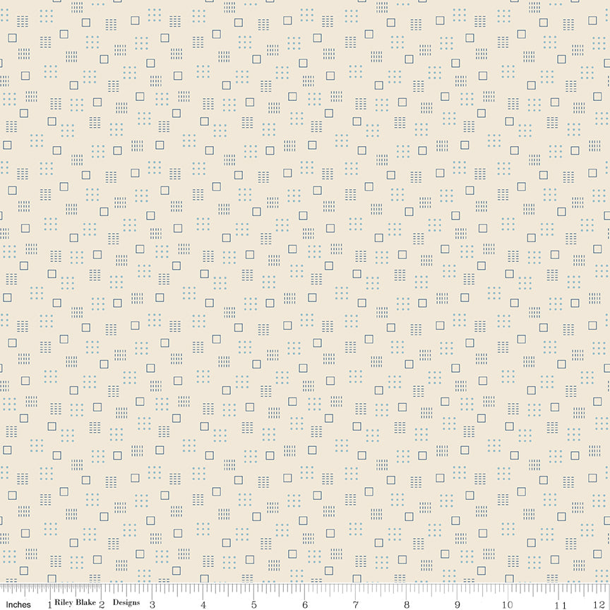 Riley Blake Designs | Denim & Daisy | Squares Denim | C18149-DENIM | Lori Holt