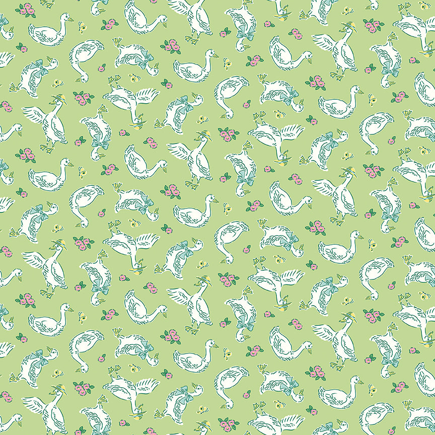 Riley Blake Designs | Traditional 30's | Geese Green | C18240-GREEN