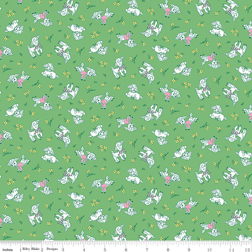 Riley Blake Designs | Traditional 30's | Lambs Green | C18241-GREEN