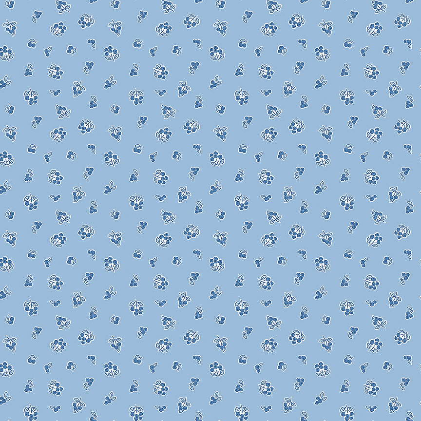 Riley Blake Designs | Traditional 30's | Berries Blue | C18244-BLUE