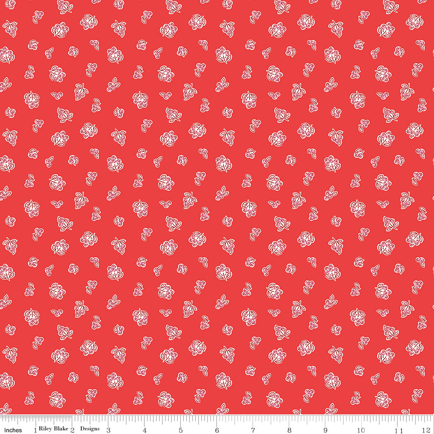 Riley Blake Designs | Traditional 30's | Berries Red | C18244-RED