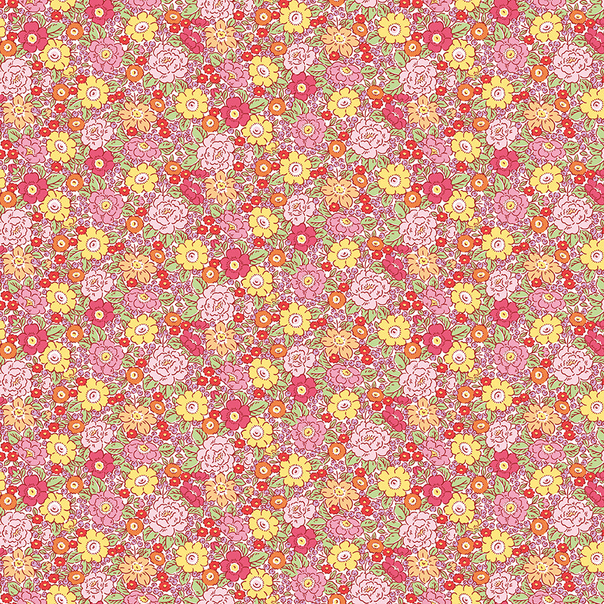 Riley Blake Designs | Traditional 30's | Floral Pink | C18246-PINK