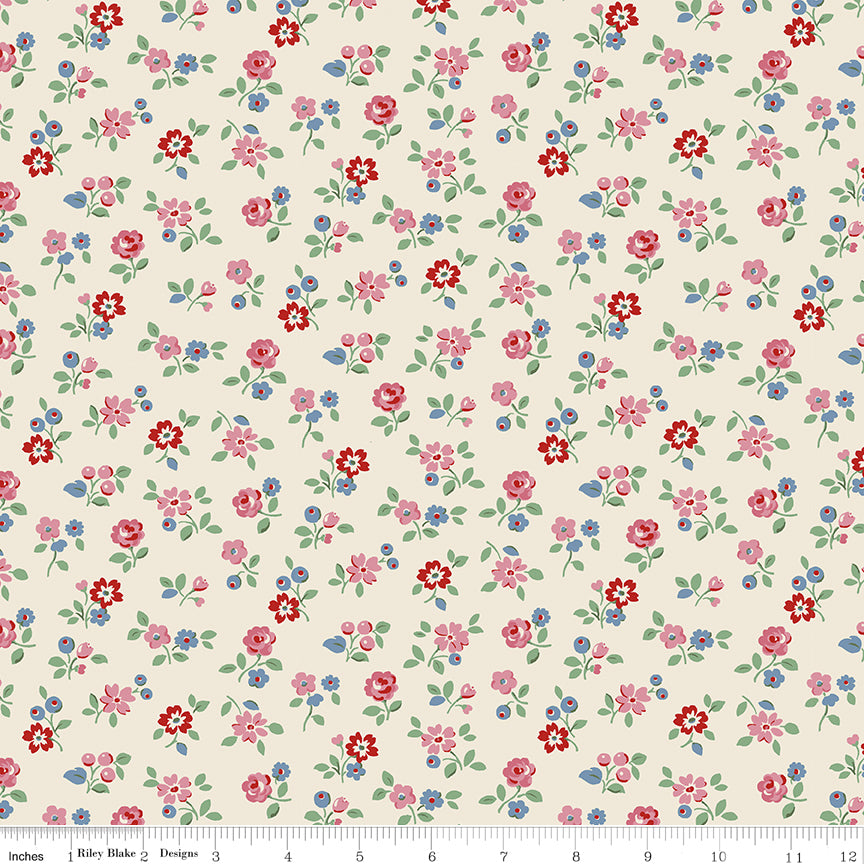 Riley Blake Cath Kidston Arlington Ditsy Cream quilting fabric