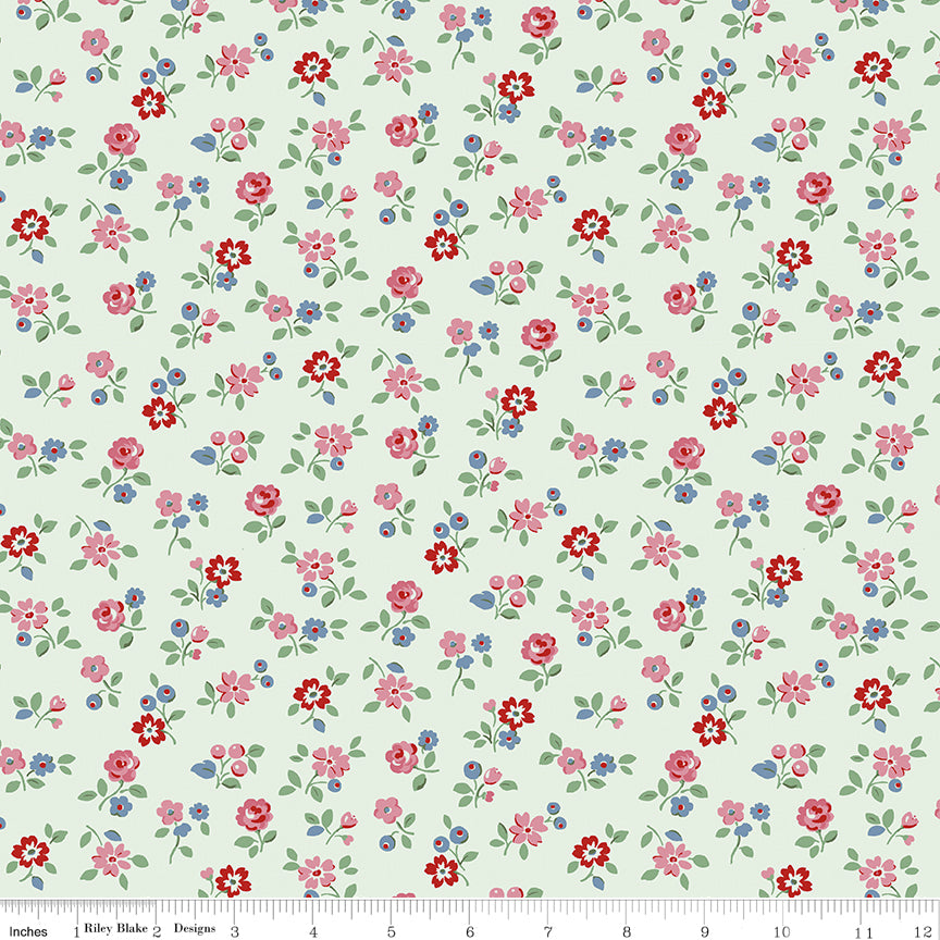 Riley Blake Cath Kidston Arlington Ditsy Mist quilting fabric