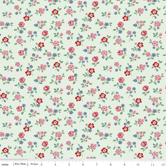 Riley Blake Cath Kidston Arlington Ditsy Mist quilting fabric