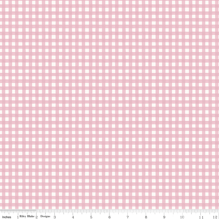 Riley Blake Cath Kidston Gingham Pink quilting fabric