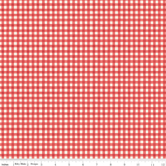 Riley Blake Cath Kidston Gingham Red quilting fabric