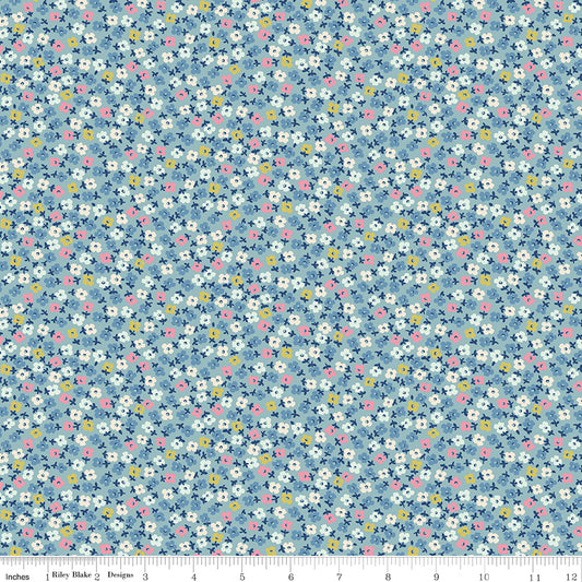 Riley Blake Cath Kidston Teeny One Blue quilting fabric