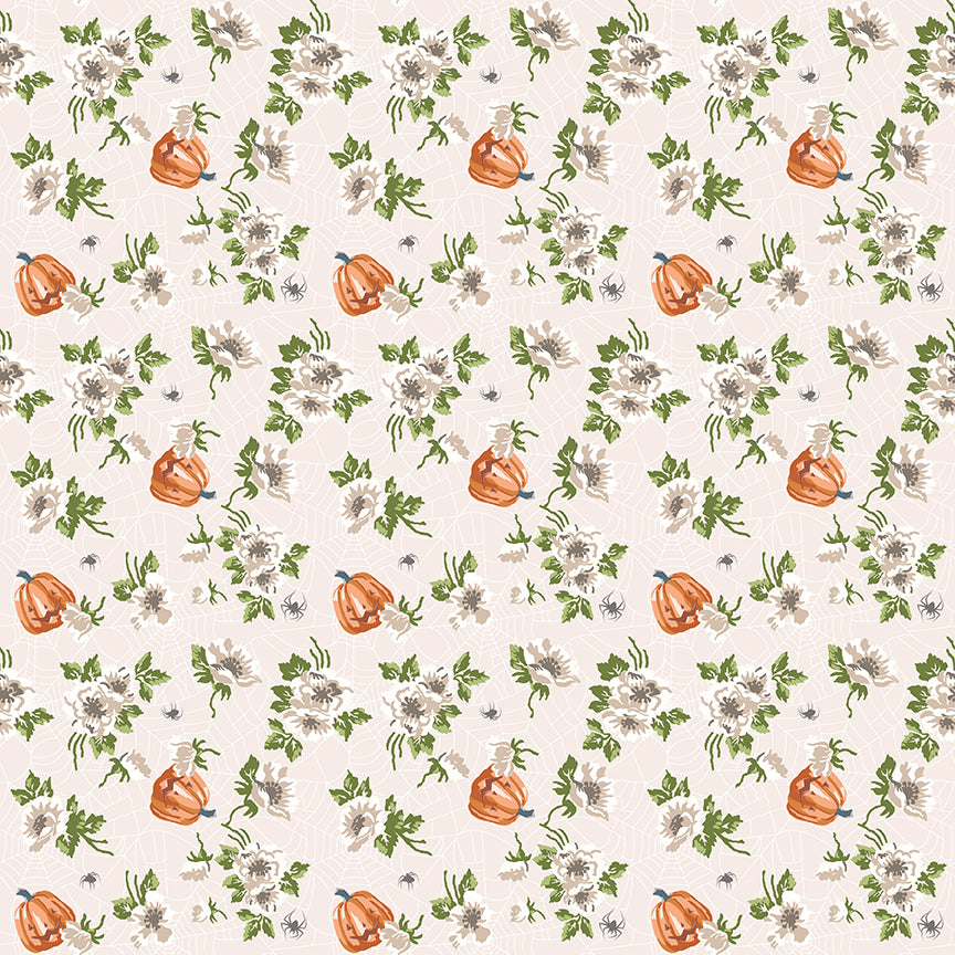 Riley Blake Designs | Cobweb Cottage | Mums and Pumpkins Champagne | Pink | C19081-CHAMPAGNEPINK