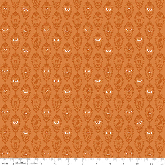 Riley Blake Designs | Cobweb Cottage | Damask | Orange | C19083-ORANGE