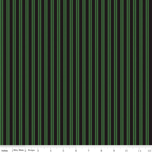 Riley Blake Designs | Cobweb Cottage | Stripes Pickle | Green | C19087-PICKLE