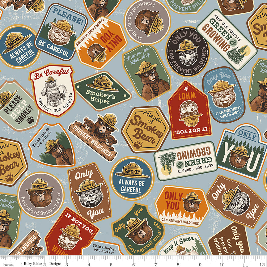 Riley Blake Designs | Keep It Green | Patches Light | Blue | C19121-LTBLUE