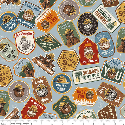 Riley Blake Designs | Keep It Green | Patches Light | Blue | C19121-LTBLUE