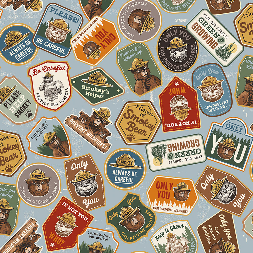 Riley Blake Designs | Keep It Green | Patches Light | Blue | C19121-LTBLUE