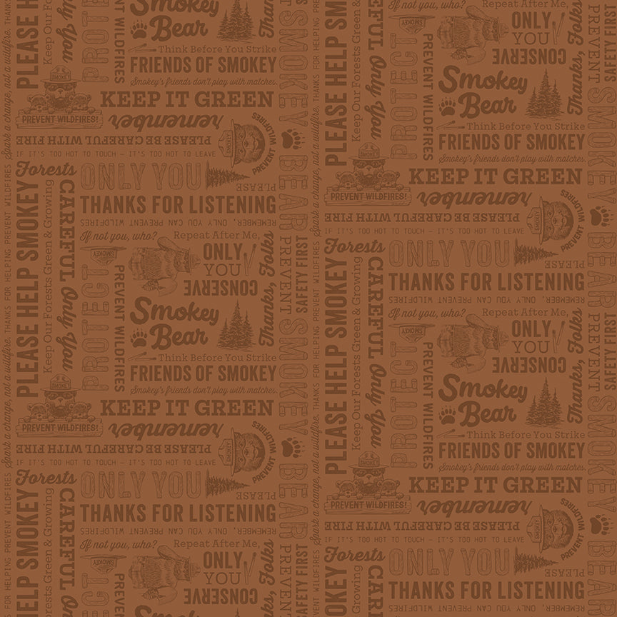 Riley Blake Designs | Keep It Green | Text | Brown | C19122-BROWN
