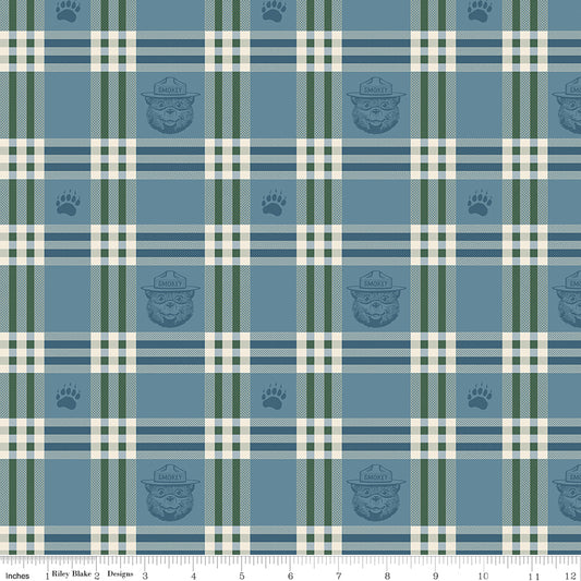 Riley Blake Designs | Keep It Green | Plaid | Blue | C19123-BLUE