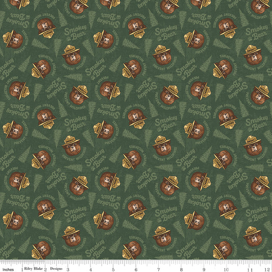 Riley Blake Designs | Keep It Green | Smokey Faces | Green | C19124-GREEN