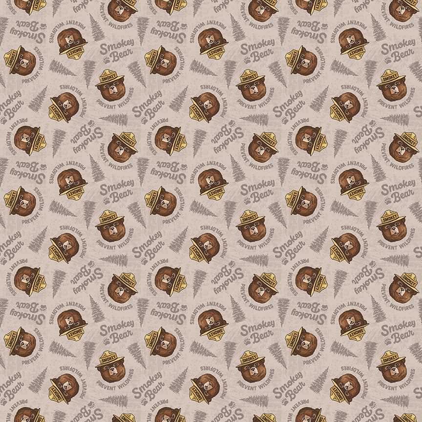 Riley Blake Designs | Keep It Green | Smokey Faces Wheat | Tan | C19124-WHEAT