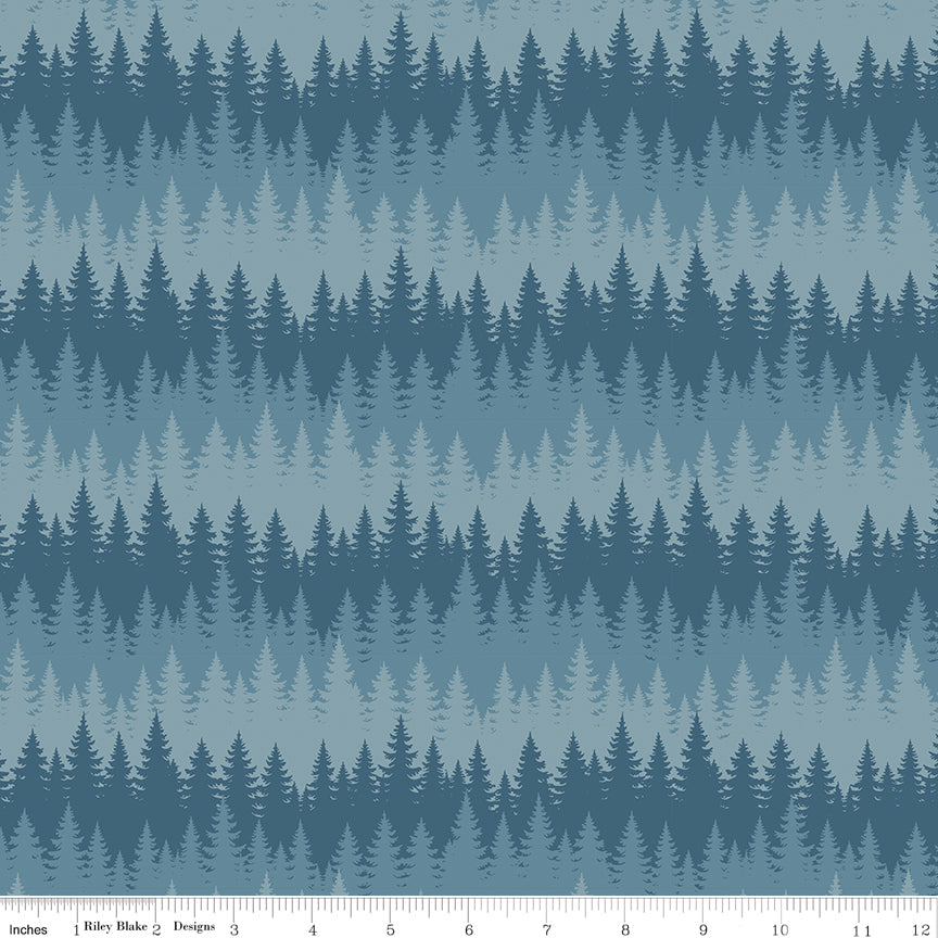 Riley Blake Designs | Keep It Green | Trees | Blue | C19126-BLUE