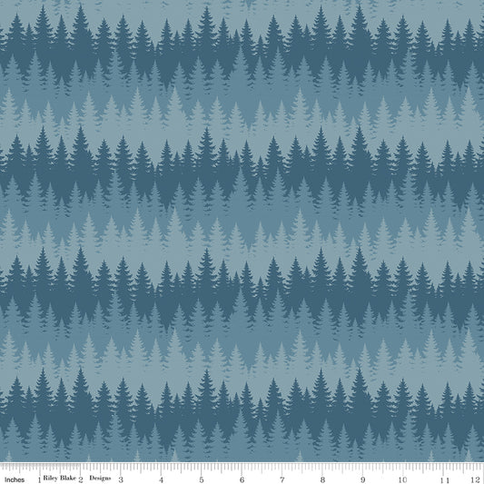 Riley Blake Designs | Keep It Green | Trees | Blue | C19126-BLUE