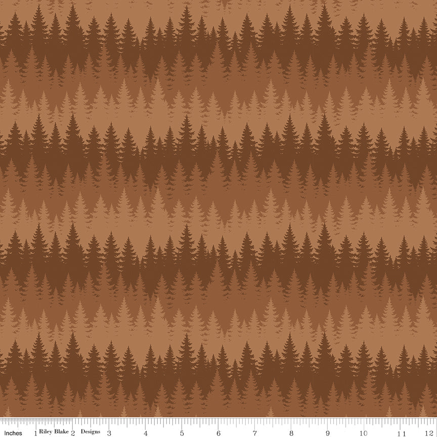 Riley Blake Designs | Keep It Green | Trees | Brown | C19126-BROWN