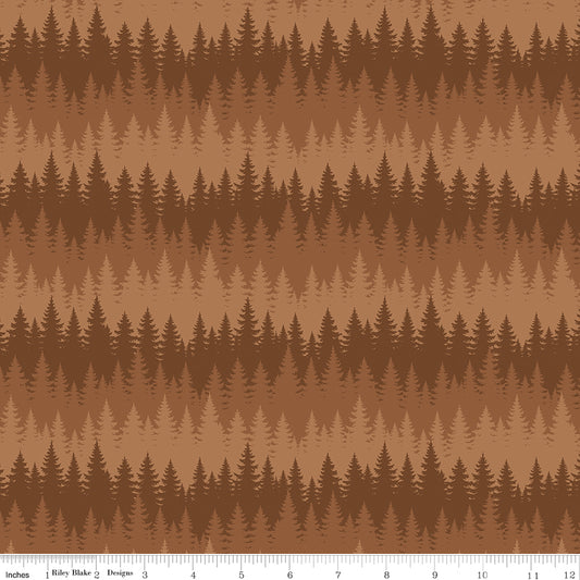 Riley Blake Designs | Keep It Green | Trees | Brown | C19126-BROWN