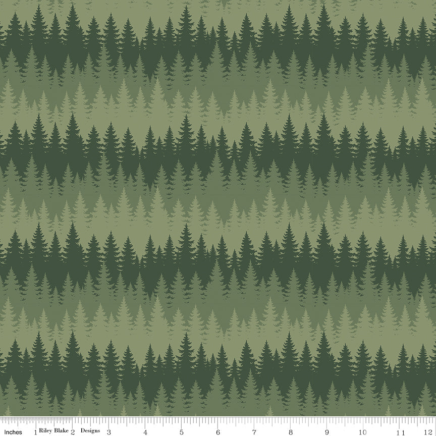 Riley Blake Designs | Keep It Green | Trees | Green | C19126-GREEN