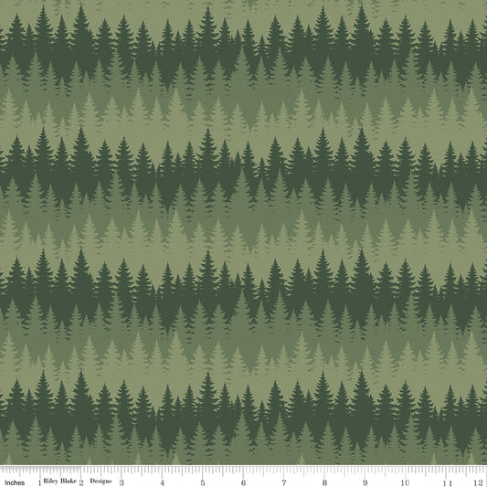 Riley Blake Designs | Keep It Green | Trees | Green | C19126-GREEN