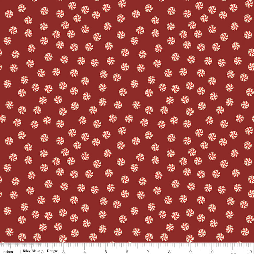 Riley Blake Designs | Santa's Fair | Mints | Red | C19204-RED