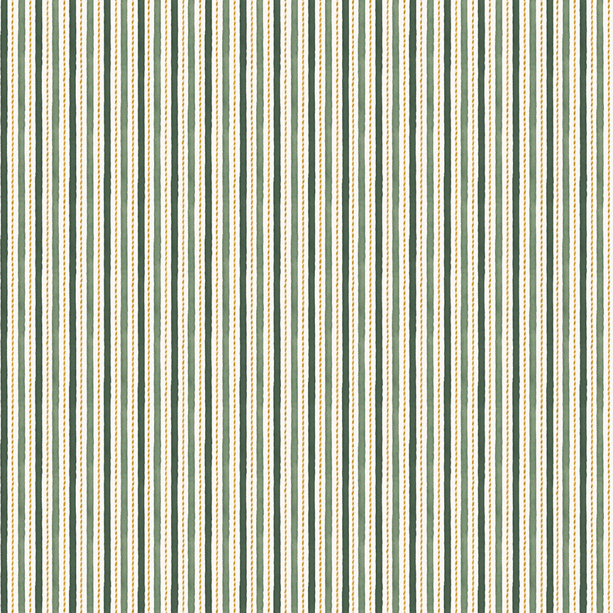 Riley Blake Designs | Santa's Fair | Stripes | Green | C19205-GREEN