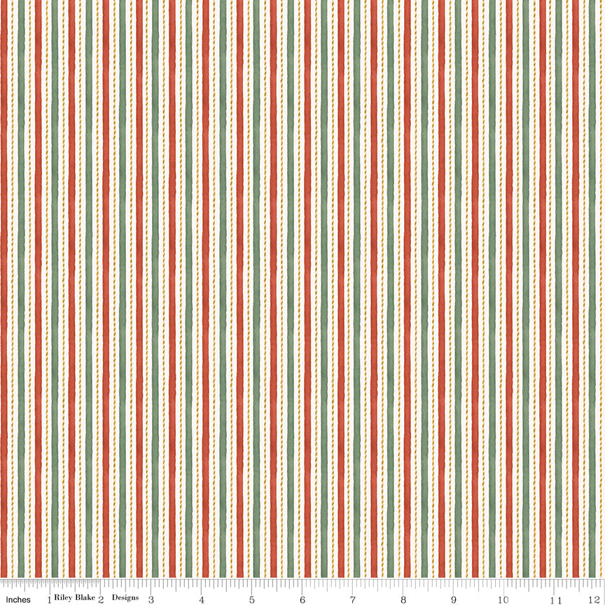 Riley Blake Designs | Santa's Fair | Stripes | Multi | C19205-MULTI