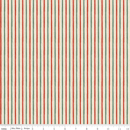 Riley Blake Designs | Santa's Fair | Stripes | Multi | C19205-MULTI