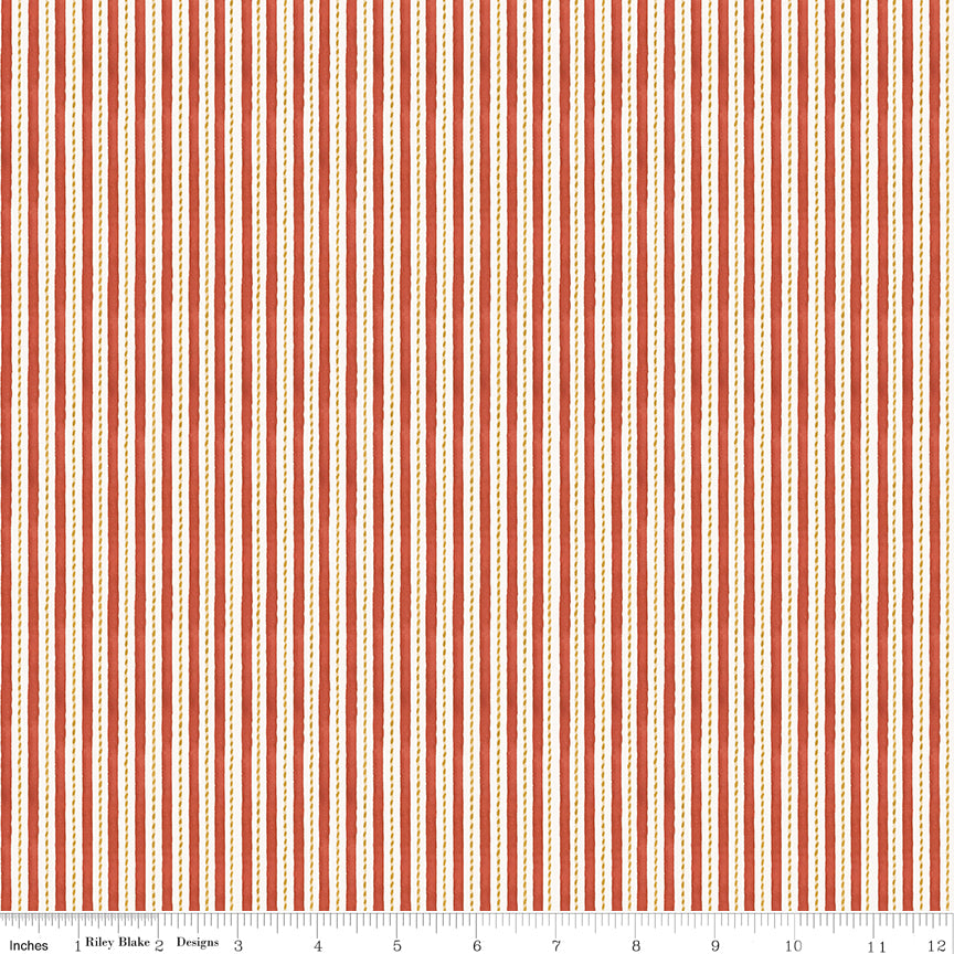 Riley Blake Designs | Santa's Fair | Stripes | Red | C19205-RED