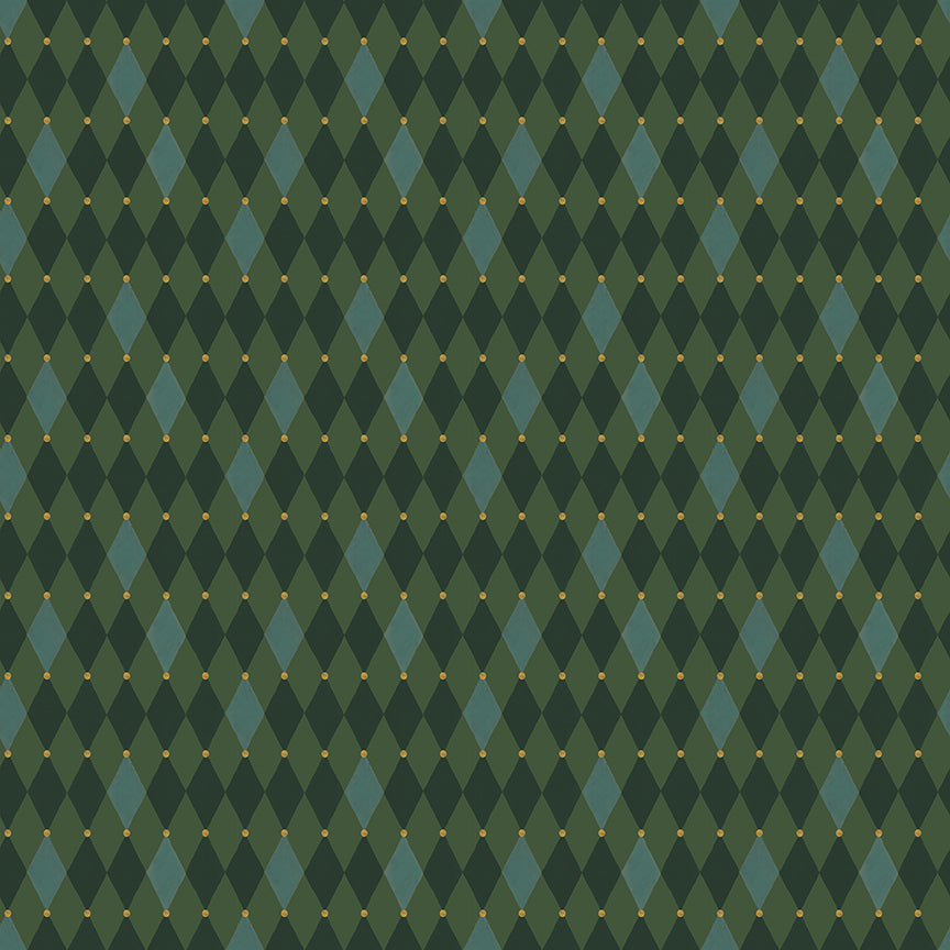 Riley Blake Designs | Santa's Fair | Diamonds | Green | C19206-GREEN