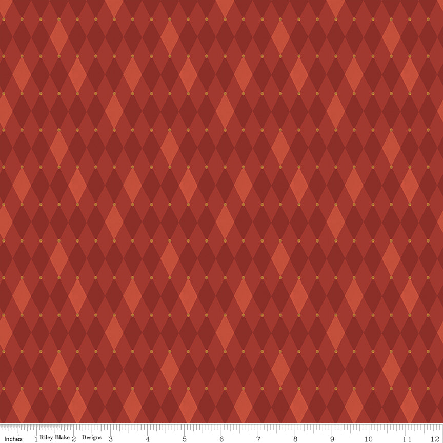 Riley Blake Designs | Santa's Fair | Diamonds | Red | C19206-RED