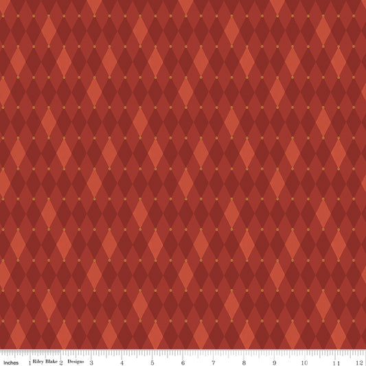 Riley Blake Designs | Santa's Fair | Diamonds | Red | C19206-RED