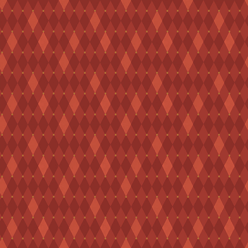 Riley Blake Designs | Santa's Fair | Diamonds | Red | C19206-RED
