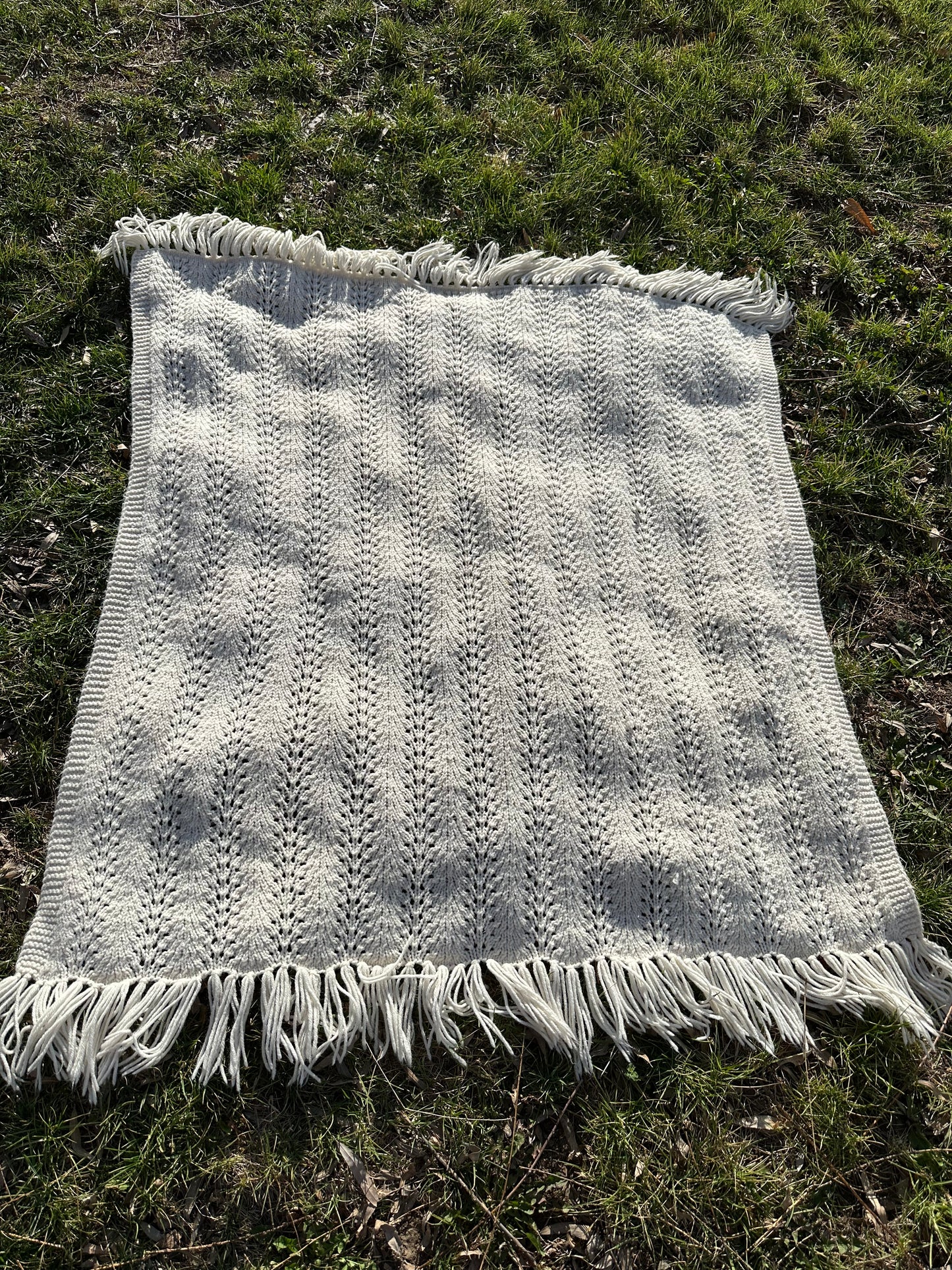 Handmade Afghan | White | Curated Collection