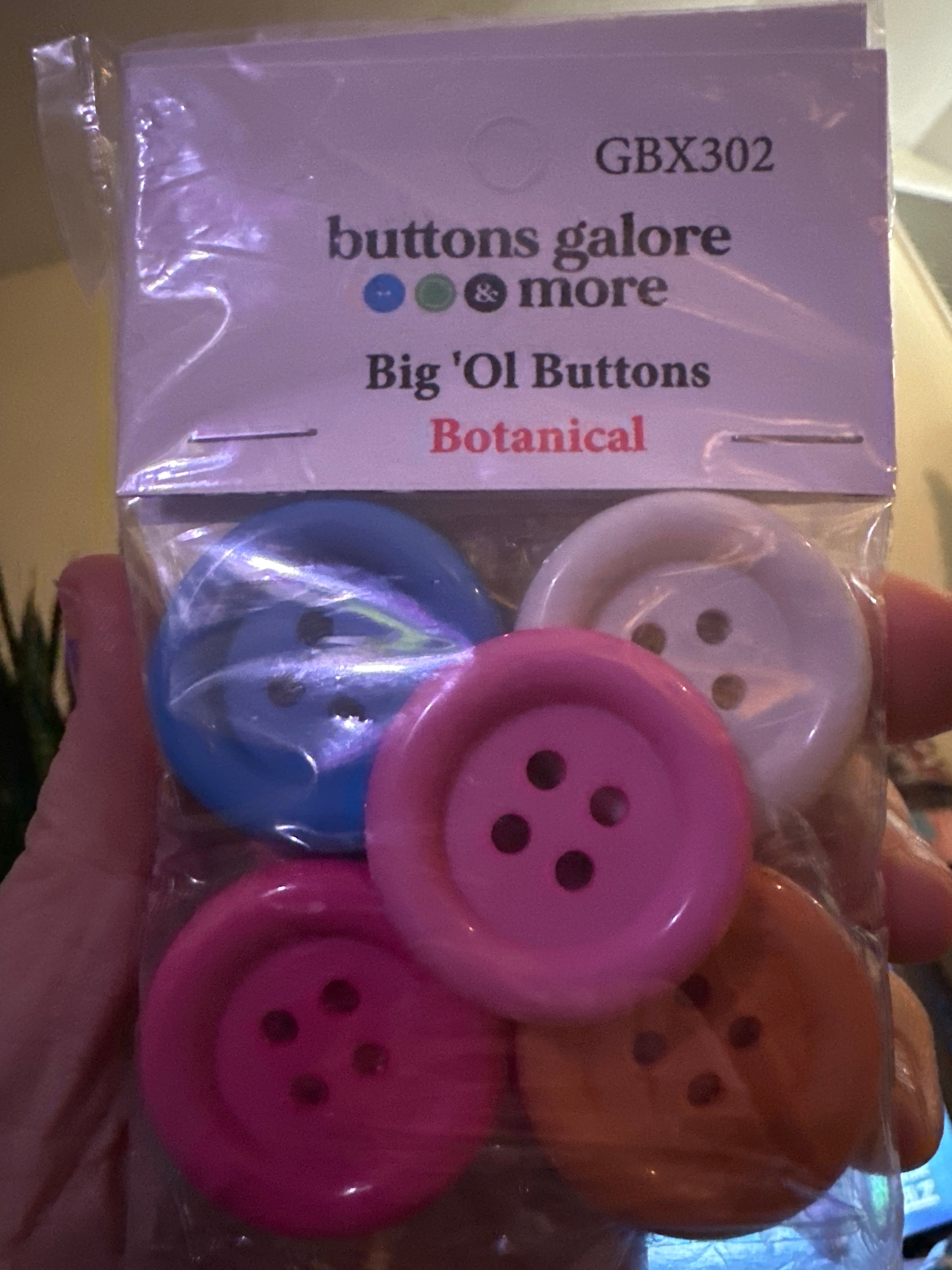 Grannys Button Box Buttons Chunky Botanical 1-5 |8in # GBX302 ...